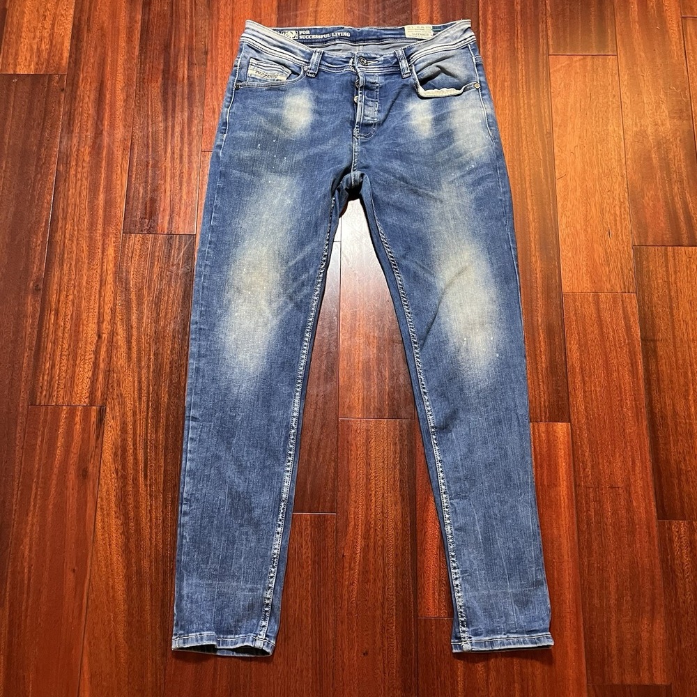 DIESEL SLEENKER Jeans 34x32 33x31 Distressed Sleekner Slim Tapered 0662K Stretch